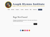 Seminary Info: Key Information | Asaph Hymns Institute