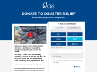 Donate to Disaster Relief | Catholic Relief Services