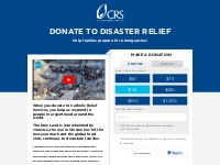 Donate to Disaster Relief | Catholic Relief Services