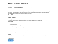 Caregiver Jobs in Hawaii - Aide | Hawaii Caregiver Jobs.com