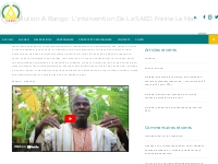 Pollution à Bango : l intervention de la SAED freine le mal   SAED