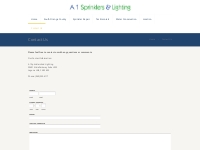 Contact Us | A 1 Sprinklers And Lighting