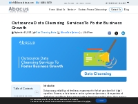 Outsource Data Cleansing Services To Foster Business Growth