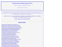 Optimization Marketing Articles