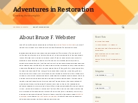 About Bruce F. Webster | Adventures in Restoration