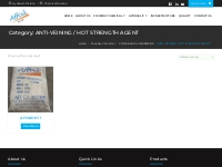 ANTI-VEINING / HOT STRENGTH AGENT   Affcil as a leading Manufacturer  