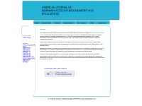 American Journal of Biopharmarcology Biochemistry and Life Sciences