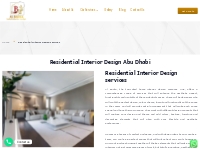 Home Interior Design Company UAE | Residential Interior Design Abu Dha