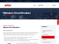 Miniature Circuit Breakers   Alto India