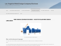 Los Angeles Web Design - Web Design Languages