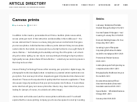Canvas prints   Article Directory