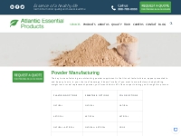 Powder Manufacturing - Atlantic Essential Products