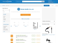 Free Home Audio User Manuals | ManualsOnline.com