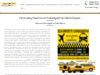 One Way Taxi from Chandigarh to Delhi Airport