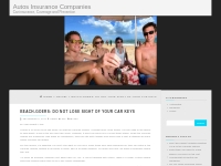 Beach-Goers: Do Not Lose Sight of Your Car Keys   Autos Insurance Comp
