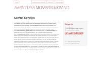 Moving Services   Aventura Movers Moving