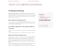 Professional Moving   Aventura Movers Moving