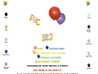 Cheap Balloons With Your Name and Number