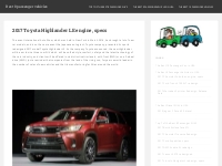 2017 Toyota Highlander LE engine, specs - Best 8 passenger vehicles