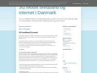 3G Mobilt bredbånd og internet i Danmark