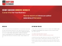 Buy BIN Database - your guide to purchasing the BIN list you need for 