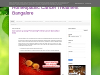 Homeopathic Cancer Treatment Bangalore