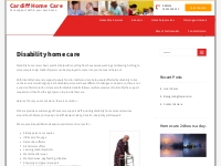 Disability home care - Cardiff Home Care care at home for disabled peo