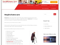Respite home care - Cardiff Home Care Respite care at home