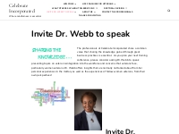 Invite Dr. Webb to speak   Celebrate Incorporated