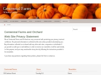 Privacy   Centennial Farms