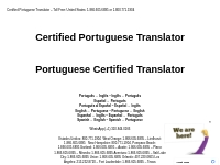 Certified Portuguese Translator   Toll Free: 1.800.210.2049   WhatsApp