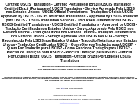 Certified USCIS Translation - 1 877 297 4998