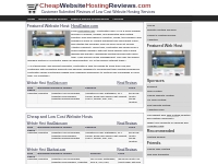 Cheap and Low Cost Website Hosting Service Reviews