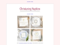 Christening Napkins - Personalized Christening Party Napkins