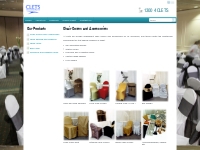 Chair Covers and Accessories | Clets Australia   Leading Linen Manufac