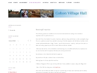 Booking/Enquiries   Colton Village Hall