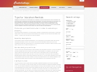 Tips for Vacation Rentals   costalistings.com