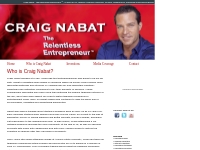 Craig Nabat - Entrepreneur - Inventor - Nicotine Addiction Specialist