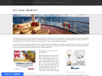 A Cruise Vacation - Book Your Cruise - Today