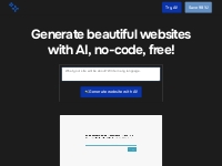 Best AI website design software. Generate website with AI!