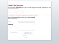 Demonstration of a simple Contact Us form