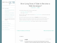 How Long Does it Take to Become a Web Developer? - Develop a Job