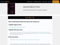 Home Page for David Bolton's website
