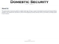 About Us   Domestic Security