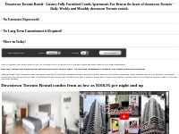 Downtown Toronto Rental Furnished Apartments