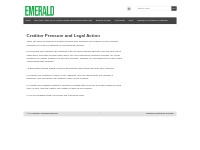 Creditor Pressure and Legal Action   Emerald | Corporate Insolvency