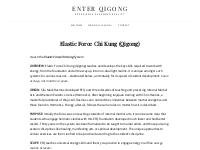 Elastic Force Chi Kung (Qigong)   Enter Qigong