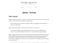 Qigong / Chi Kung   Enter Qigong