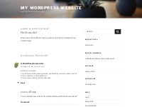 Hello world!   My WordPress Website