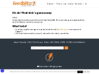 Uh oh! That link s gone away - FeedBlitz